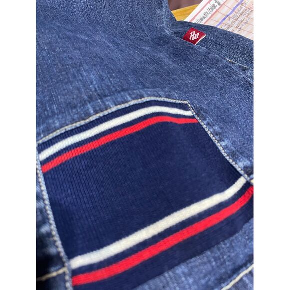 Deadstock RocaWear Y2k Low Rise Baggy Wide Leg Dark Jeans 15/16 - Picture 4 of 12